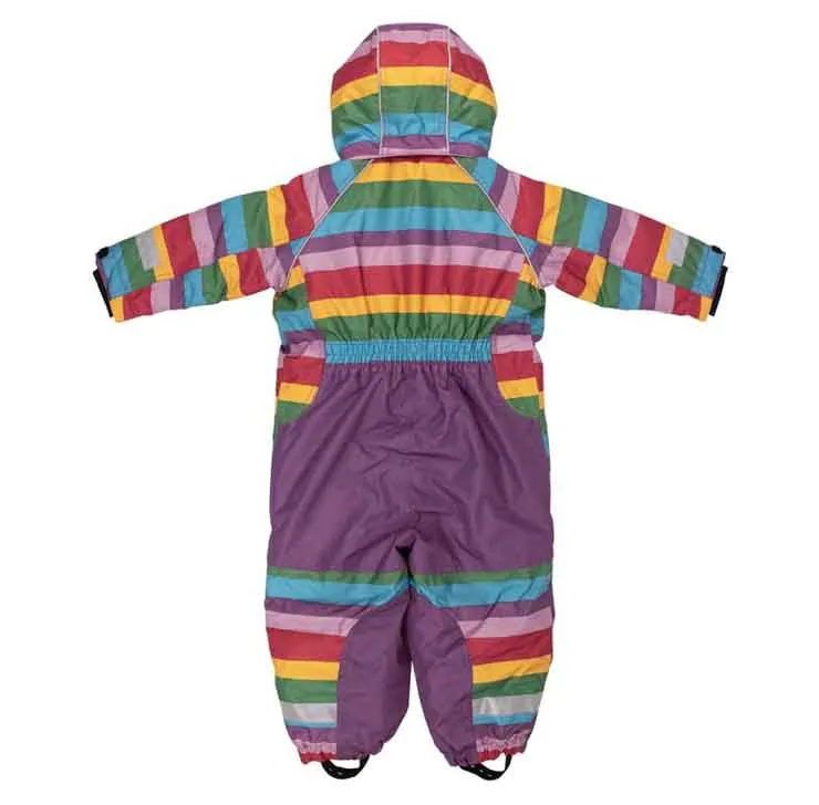 Villervalla Snowsuit Overall - Multistripe Acai