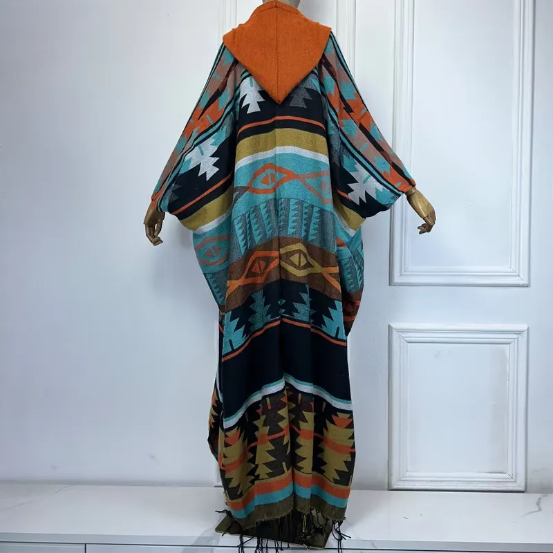 Vintage Nomad Hooded Wool Kimono