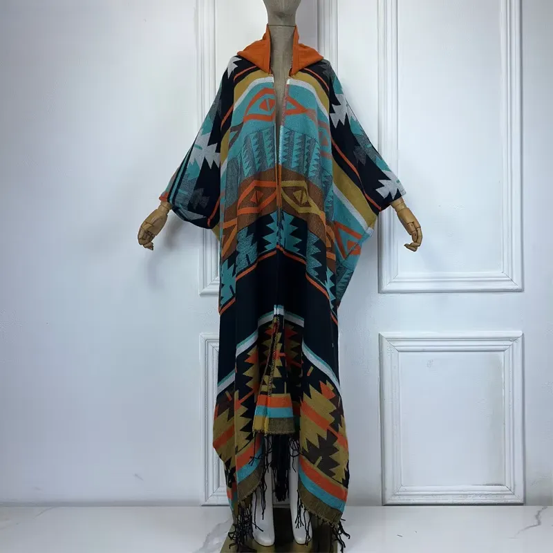 Vintage Nomad Hooded Wool Kimono