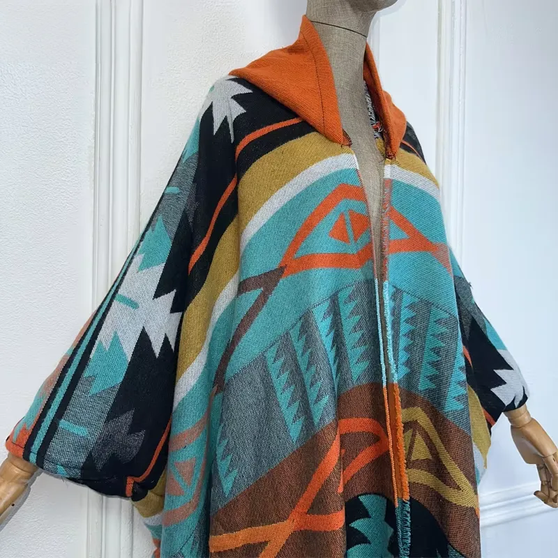 Vintage Nomad Hooded Wool Kimono