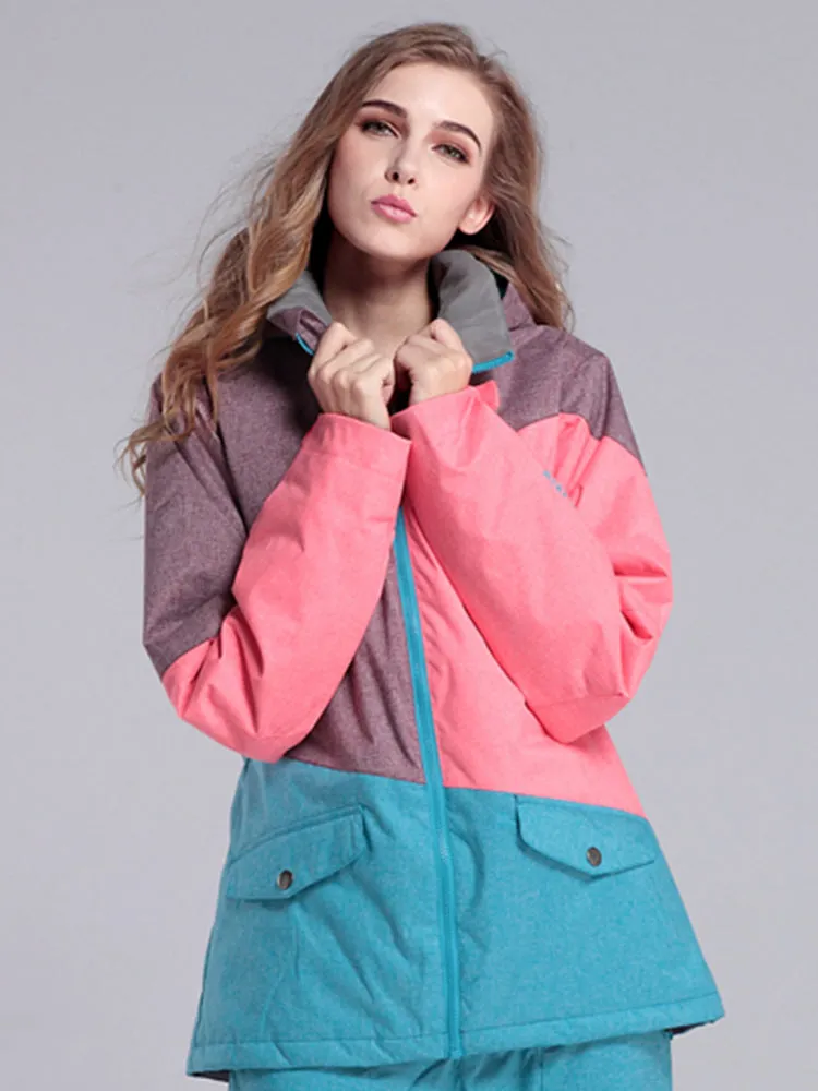 Warm Thermal Waterproof Windproof Colorful Ski Jacket