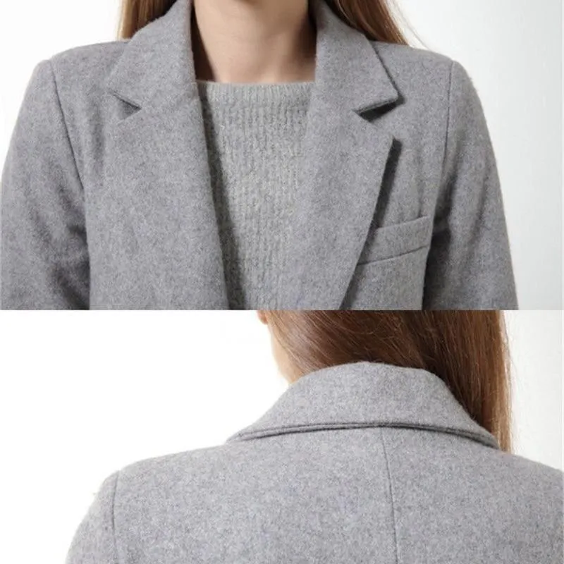 Winter Woolen Long Cashmere Coat