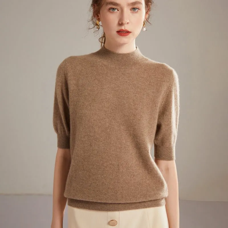 Women's Half Sleeve Cashmere Wool Sweater