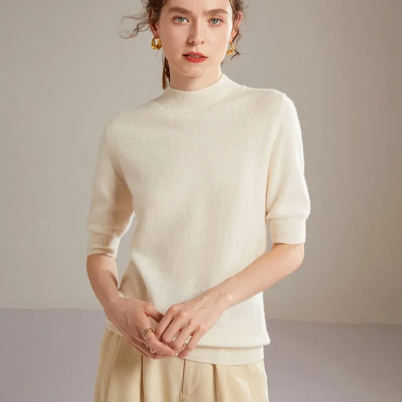 Women's Half Sleeve Cashmere Wool Sweater