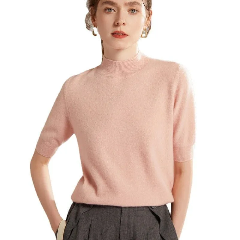 Women's Half Sleeve Cashmere Wool Sweater