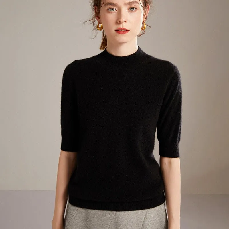 Women's Half Sleeve Cashmere Wool Sweater