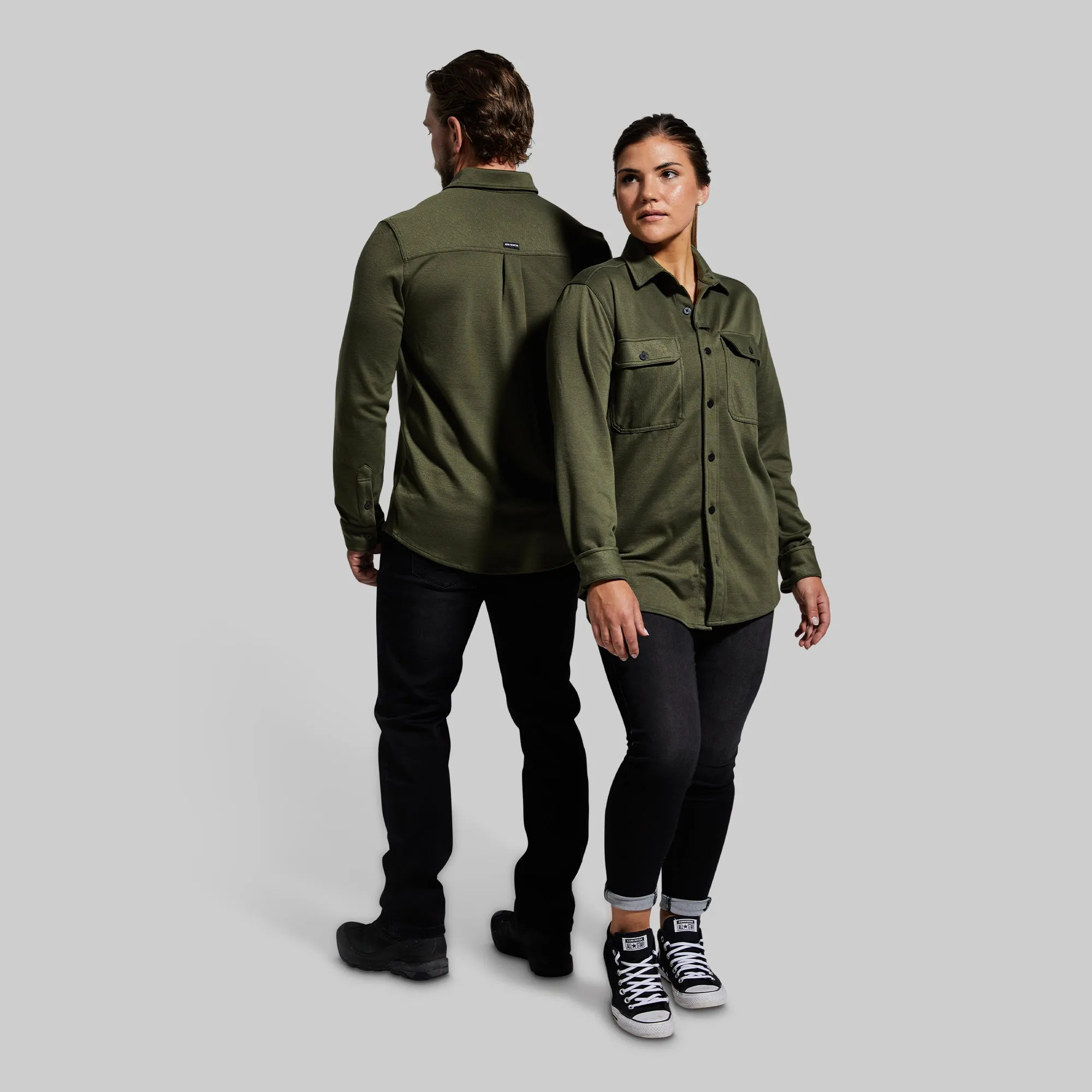 Woodsman Stretchy Flannel (Tactical Green)