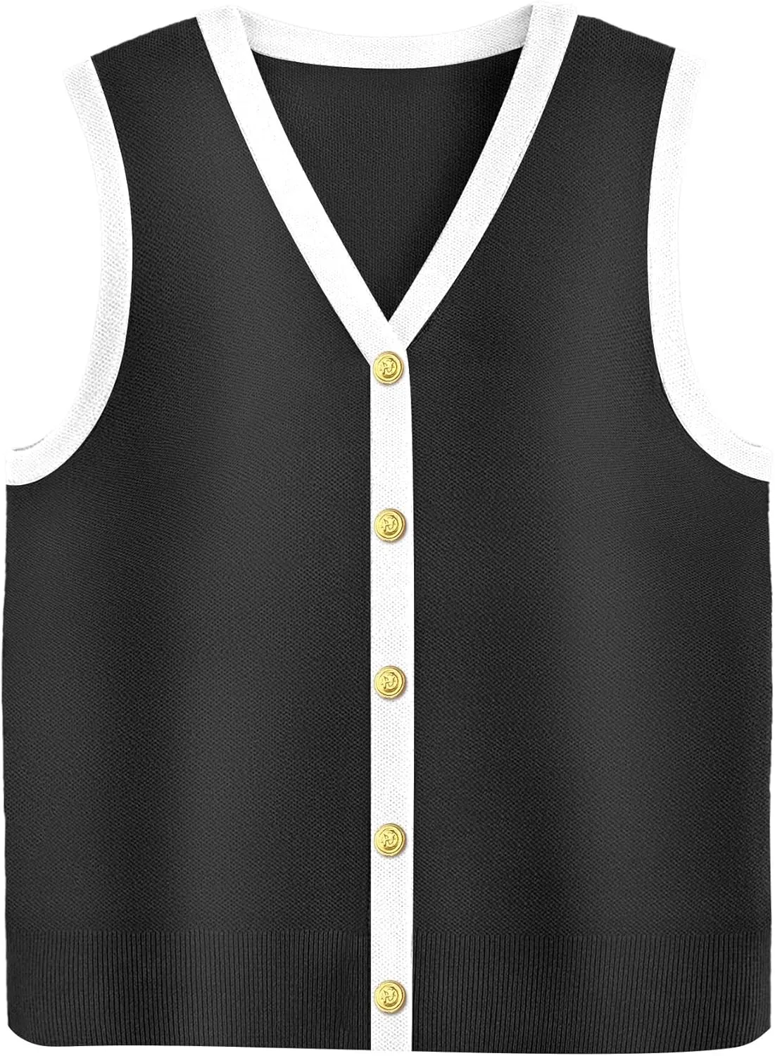 Zeagoo Womens Sweater Vest V Neck Button Down Shirts